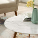 Modway Lippa Round Artificial Marble Coffee Table with Tripod Base Living Room Furniture - Close-Up