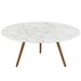 Modway Lippa Round Artificial Marble Coffee Table with Tripod Base Living Room Furniture - View 18