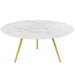 Modway Lippa Round Artificial Marble Coffee Table with Tripod Base Living Room Furniture - View 20