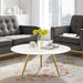 Modway Lippa Round Artificial Marble Coffee Table with Tripod Base Living Room Furniture - View 9