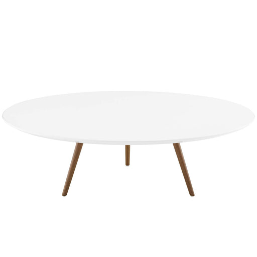 Modway Lippa Round Wood Coffee Table with Tripod Base Living Room Furniture - View 22