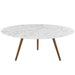 Modway Lippa Round Artificial Marble Coffee Table with Tripod Base Living Room Furniture - View 21