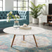 Modway Lippa Round Artificial Marble Coffee Table with Tripod Base Living Room Furniture - View 11
