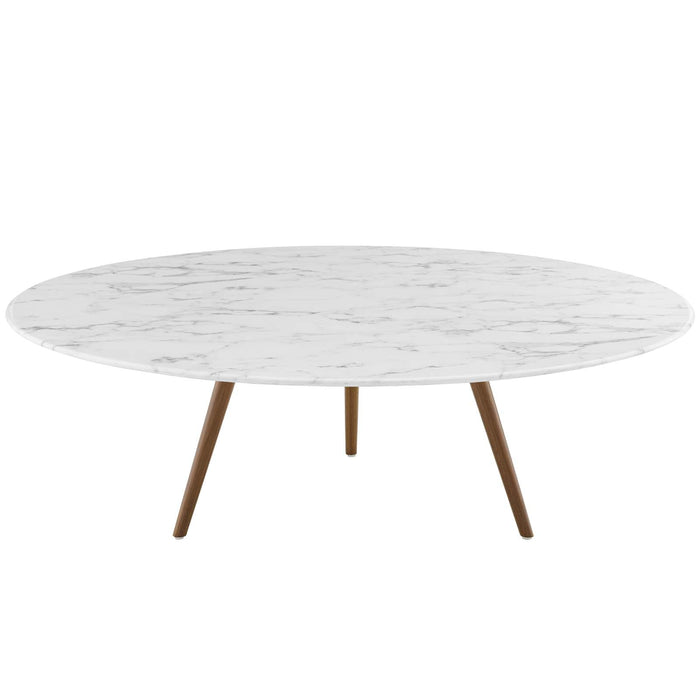 Modway Lippa Round Artificial Marble Coffee Table with Tripod Base Living Room Furniture - View 22