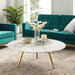 Modway Lippa Round Artificial Marble Coffee Table with Tripod Base Living Room Furniture - View 15