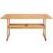 Hatteras 59" Rectangle Outdoor Patio Eucalyptus Wood Dining Table - detail close-up