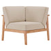 Sedona Outdoor Patio Eucalyptus Wood Sectional Sofa Corner Chair - alternate angle view