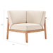 Sedona Outdoor Patio Eucalyptus Wood Sectional Sofa Corner Chair - view 5