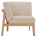 Sedona Outdoor Patio Eucalyptus Wood Sectional Sofa Corner Chair - view 6
