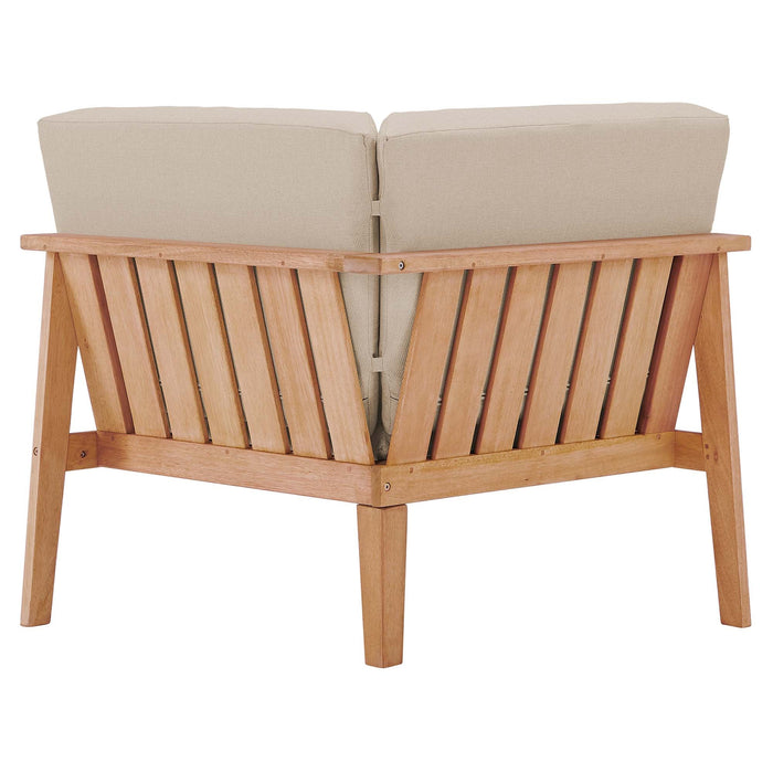 Sedona Outdoor Patio Eucalyptus Wood Sectional Sofa Corner Chair - view 8
