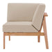 Sedona Outdoor Patio Eucalyptus Wood Sectional Sofa Corner Chair - view 7