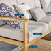 Sedona Outdoor Patio Eucalyptus Wood Sectional Sofa Corner Chair - detail close-up
