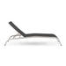 Modway Savannah Mesh Chaise Outdoor Patio Aluminum Lounge Chair Living Room Furniture in Black - Side View