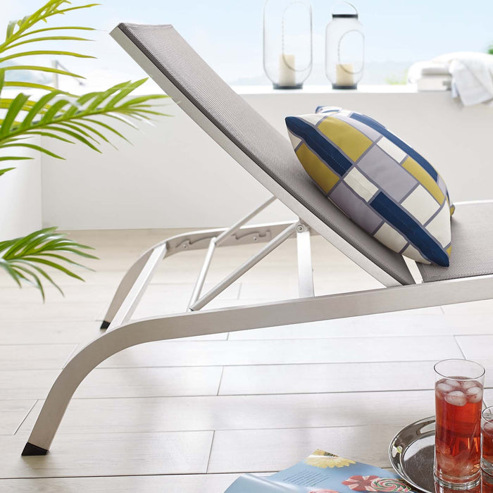 Modway Savannah Mesh Chaise Outdoor Patio Aluminum Lounge Chair Living Room Furniture - Features