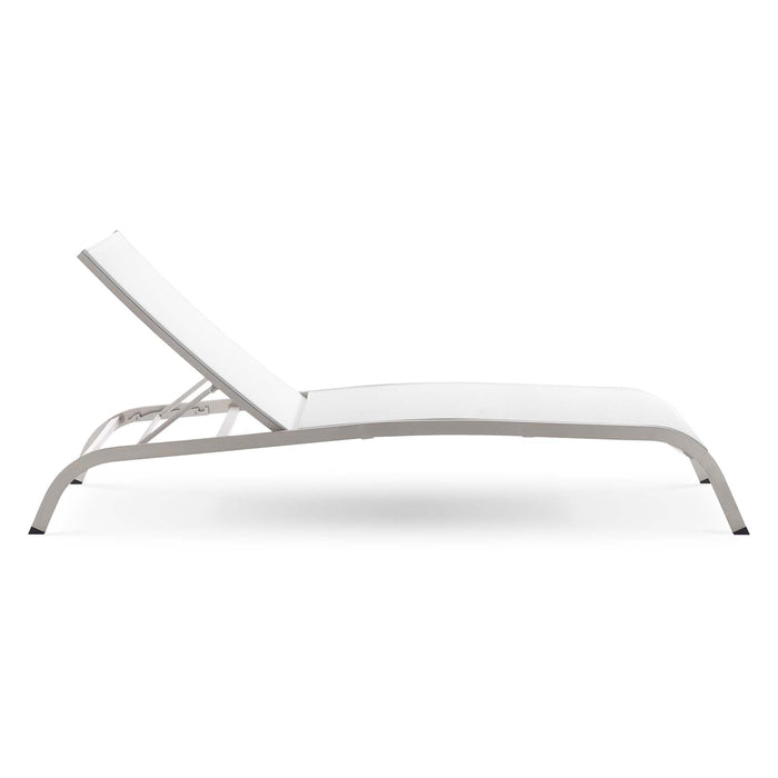 Modway Savannah Mesh Chaise Outdoor Patio Aluminum Lounge Chair Living Room Furniture - View 13