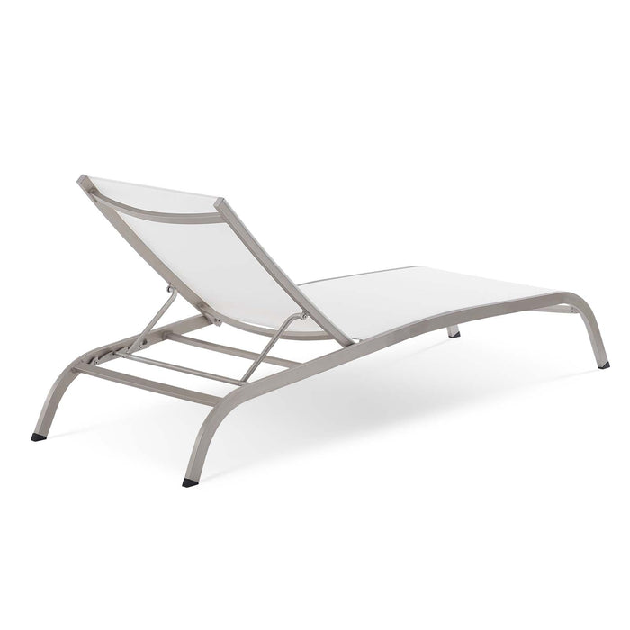 Modway Savannah Mesh Chaise Outdoor Patio Aluminum Lounge Chair Living Room Furniture - View 14