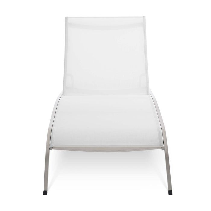 Modway Savannah Mesh Chaise Outdoor Patio Aluminum Lounge Chair Living Room Furniture - View 15