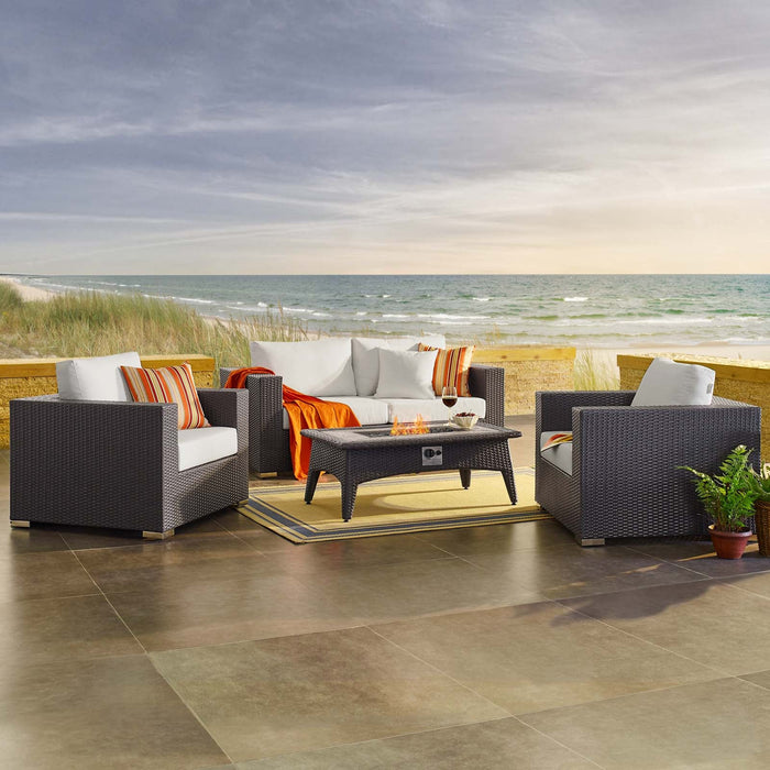 Convene 4 Piece Set Outdoor Patio with Fire Pit