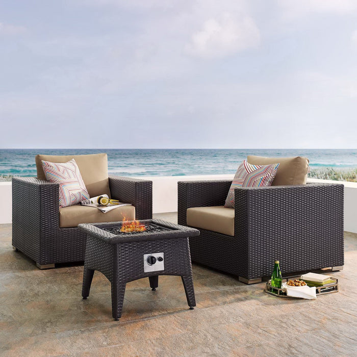 Convene 3 Piece Set Outdoor Patio with Fire Pit