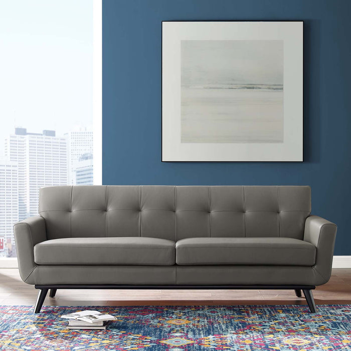 Engage Top-Grain Leather Living Room Lounge Sofa - Modway \living\sofas