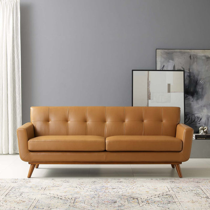 Engage Top-Grain Leather Living Room Lounge Sofa - view 9