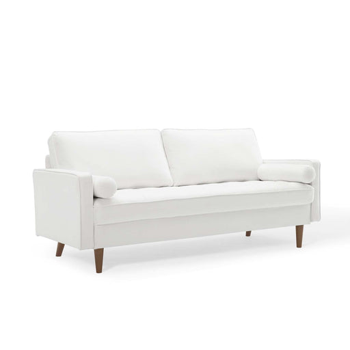 Modway Valour Modern Velvet Sofa - Stylish Mid-Century Design with Stain-Resistant Fabric... Living Room Furniture - View 78