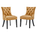Modway Regent Tufted Performance Velvet Dining Side Chairs - Set of 2 in Blue - Side View