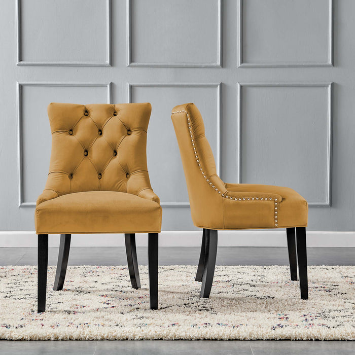 Modway Regent Tufted Performance Velvet Dining Side Chairs - Set of 2 - Features