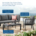 Riverside 5 Piece Outdoor Patio Aluminum Set by Modway - product label