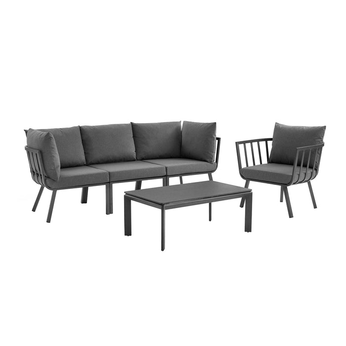 Riverside 5 Piece Outdoor Patio Aluminum Set by Modway - view 16