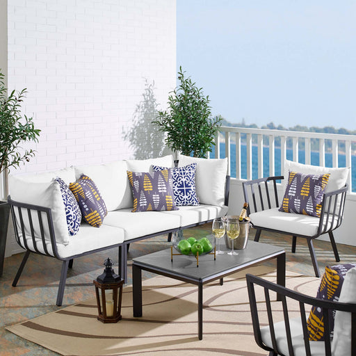 Riverside 5 Piece Outdoor Patio Aluminum Set by Modway - front view