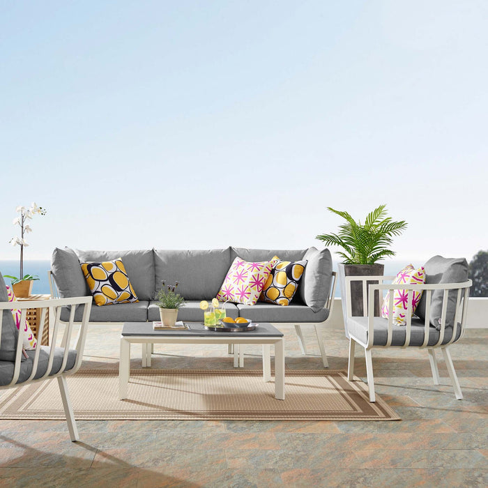Riverside 5 Piece Outdoor Patio Aluminum Set outdoor patio furniture set