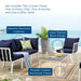 Riverside 5 Piece Outdoor Patio Aluminum Set outdoor patio furniture set seating detail
