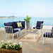 Riverside 5 Piece Outdoor Patio Aluminum Set outdoor patio furniture set angle view