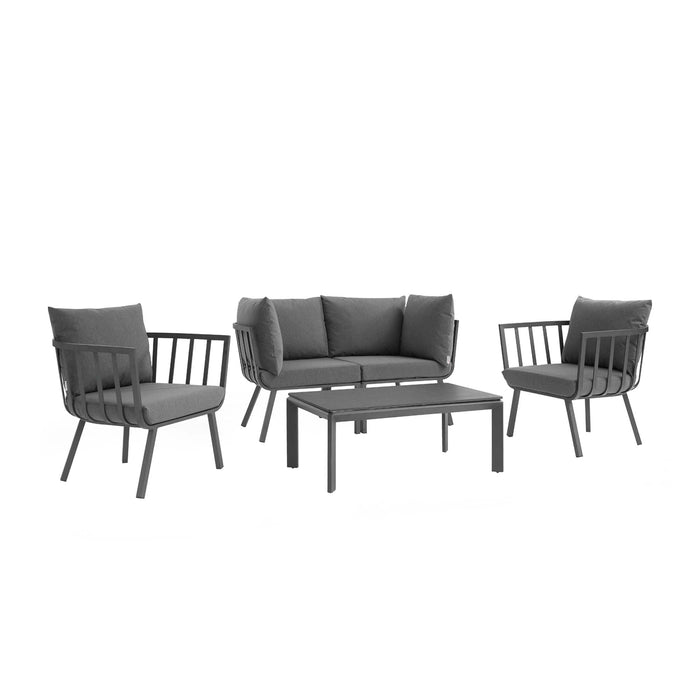 Riverside 5 Piece Outdoor Patio Aluminum Set by Modway - view 17