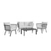 Riverside 5 Piece Outdoor Patio Aluminum Set by Modway - angle view