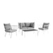 Riverside 5 Piece Outdoor Patio Aluminum Set outdoor patio furniture set seating detail