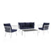 Riverside 5 Piece Outdoor Patio Aluminum Set outdoor patio furniture set seating detail