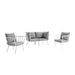 Riverside 4 Piece Outdoor Patio Aluminum Set outdoor patio furniture set seating detail