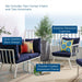Riverside 4 Piece Outdoor Patio Aluminum Set by Modway - side view