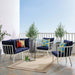 Riverside 4 Piece Outdoor Patio Aluminum Set by Modway - front view