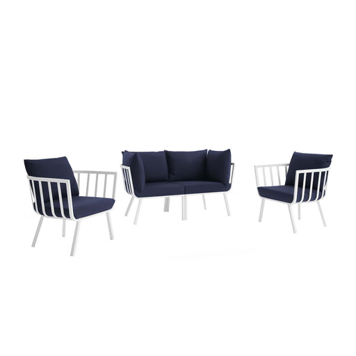 Riverside 4 Piece Outdoor Patio Aluminum Set by Modway - angle view