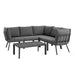 Riverside 6 Piece Outdoor Patio Aluminum Set by Modway - angle view