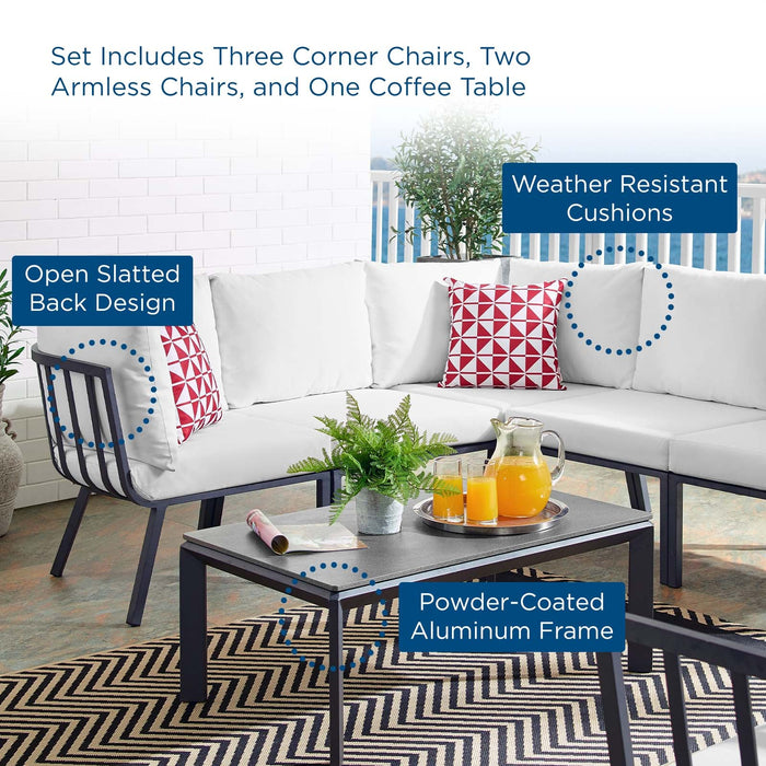 Riverside 6 Piece Outdoor Patio Aluminum Set by Modway - view 16
