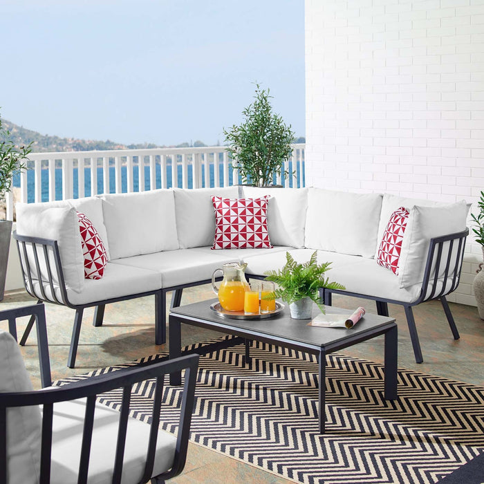 Riverside 6 Piece Outdoor Patio Aluminum Set by Modway - installation view