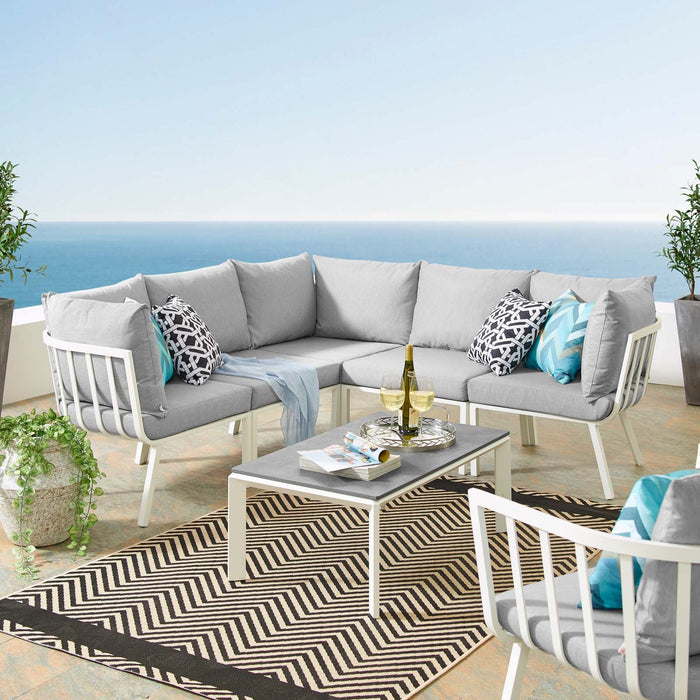 Riverside 6 Piece Outdoor Patio Aluminum Set by Modway - view 27
