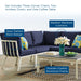 Riverside 6 Piece Outdoor Patio Aluminum Set outdoor patio furniture set side view