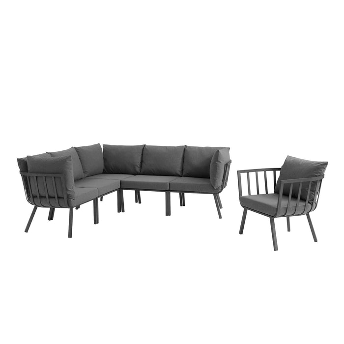 Riverside 6 Piece Outdoor Patio Aluminum Set by Modway - view 20