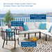 Riverside 6 Piece Outdoor Patio Aluminum Set outdoor patio furniture set back view