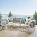 Riverside 6 Piece Outdoor Patio Aluminum Set outdoor patio furniture set back view